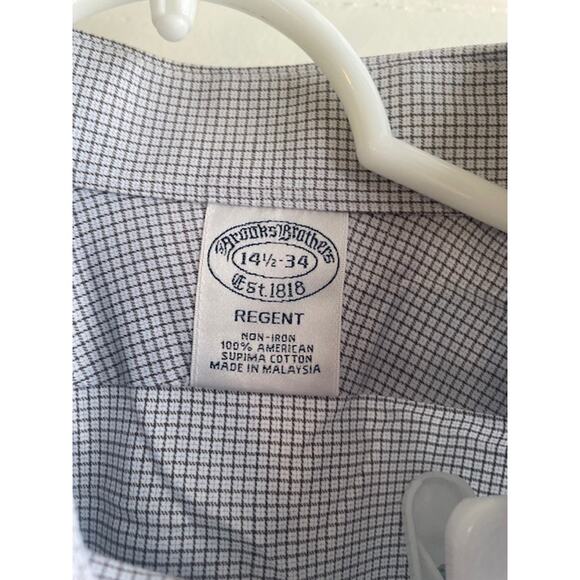 Brooks‎ Brothers Men's Long Sleeve Button Up Shirt Size 14 1/2 - 34 - Picture 2 of 3